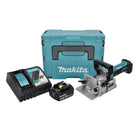 Makita DPJ 180 RG1J Akku Nutfräse 18 V 100 mm + 1x Akku 6,0 Ah + Ladegerät + Makpac - Toolbrothers