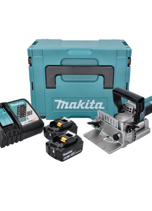 Makita DPJ 180 RGJ Akku Nutfräse 18 V 100 mm + 2x Akku 6,0 Ah + Ladegerät + Makpac - Toolbrothers