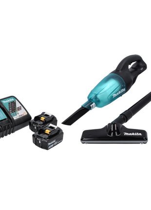 Makita DCL 180 RF B Akku Staubsauger 18 V Schwarz + 2x Akku 3,0 Ah + Ladegerät