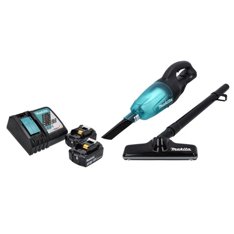 Aspiratore a batteria Makita DCL 180 RF B 18 V nero + 2x batteria ricaricabile 3,0 Ah + caricabatterie