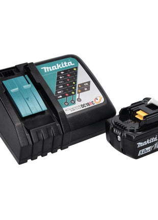 Clavadora con cabezal de batería Makita DBN 500 RT1 18 V 15-50 mm + 1x batería 5,0 Ah + cargador