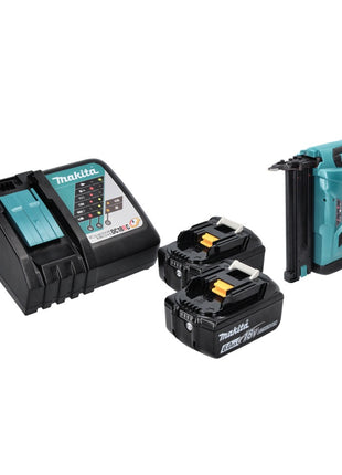 Clavadora con cabezal de batería Makita DBN 500 RG 18 V 15-50 mm + 2 baterías 6,0 Ah + cargador