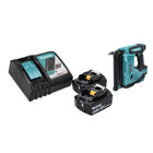 Clavadora con cabezal de batería Makita DBN 500 RG 18 V 15-50 mm + 2 baterías 6,0 Ah + cargador