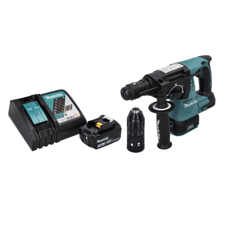 Trapano a percussione a batteria Makita DHR 243 RF1 18 V SDS plus Brushless + 1x batteria ricaricabile 3,0 Ah + caricabatterie