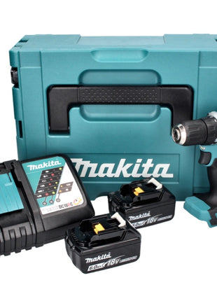 Makita DDF 487 RGJ Akku Bohrschrauber 18 V 40 Nm Brushless + 2x Akku 6,0 Ah + Ladegerät + Makpac - Toolbrothers