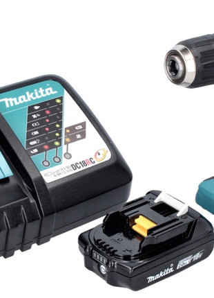 Taladro percutor inalámbrico Makita DHP 487 RA1 18 V 40 Nm sin escobillas + 1x batería 2,0 Ah + cargador