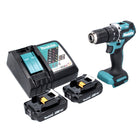 Taladro percutor inalámbrico Makita DHP 487 RA 18 V 40 Nm sin escobillas + 2 baterías 2,0 Ah + cargador