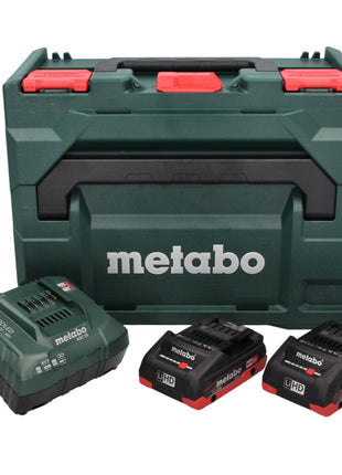 Set básico Metabo 18 V LiHD + 2x batería 4,0 Ah + cargador ASC 55 + metaBOX