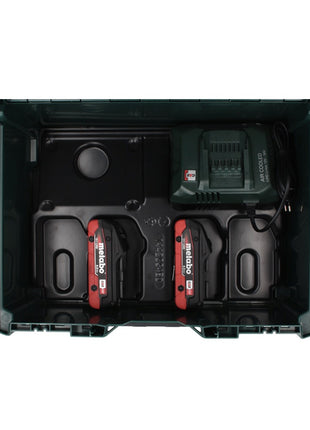 Set básico Metabo 18 V LiHD + 2x batería 4,0 Ah + cargador ASC 55 + metaBOX