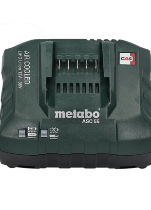 Set básico Metabo 18 V LiHD + 2x batería 4,0 Ah + cargador ASC 55 + metaBOX