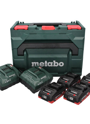 Metabo 18 V LiHD Basis Set + 4x Akku 4,0 Ah + 2x ASC 55 Ladegerät + metaBOX