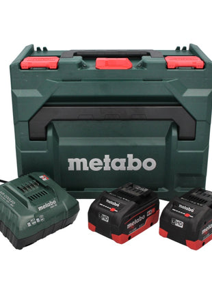 Set básico Metabo 18 V LiHD + 2x batería 5,5 Ah + cargador ASC 55 + metaBOX