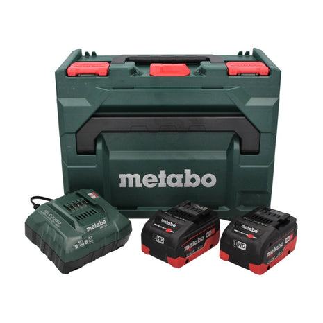 Set básico Metabo 18 V LiHD + 2x batería 5,5 Ah + cargador ASC 55 + metaBOX