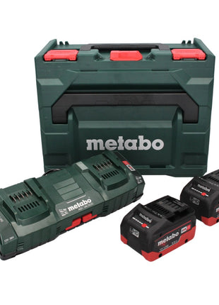 Set básico Metabo 18 V LiHD + 2x batería 5,5 Ah + cargador ASC 145 DUO + ​​metaBOX