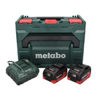 Set básico Metabo 18 V LiHD + 2x batería 8,0 Ah + cargador ASC 55 + metaBOX