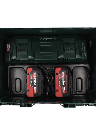 Set básico Metabo 18 V LiHD + 2x batería 8,0 Ah + cargador ASC 145 DUO + ​​metaBOX