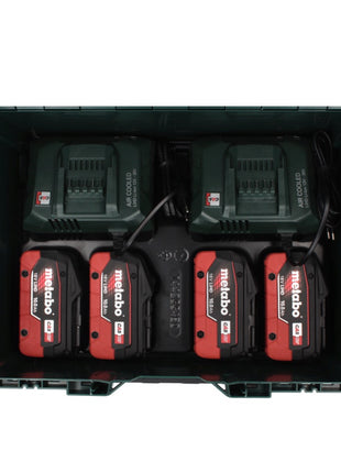 Metabo 18 V LiHD Basis Set + 4x Akku 10,0 Ah + 2x ASC 55 Ladegerät + metaBOX