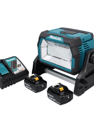 Makita DML 809 RM Projecteur de chantier LED sur batterie 18 V 10 000 lm + 2x batteries 4,0 Ah + chargeur