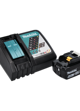 Makita DML 809 RG1 Foco de construcción LED con batería 18 V 10000 lm + 1x batería 6,0 Ah + cargador