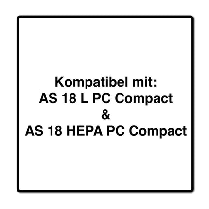 Metabo 5x Vlies Filterbeutel 6 L ( 630164000 ) für AS 18 L PC Compact / AS 18 HEPA PC Compact