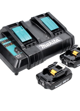 Makita Power Source Kit 18 V mit 2x BL 1820 B 2,0 Ah Akku ( 197254-9 ) + DC 18 SH Doppel Ladegerät ( 199687-4 )