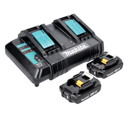 Makita Power Source Kit 18 V mit 2x BL 1820 B 2,0 Ah Akku ( 197254-9 ) + DC 18 SH Doppel Ladegerät ( 199687-4 )