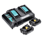 Zestaw Makita Power Source Kit 18 V z akumulatorem 2x BL 1820 B 2,0 Ah ( 197254-9 ) + podwójna ładowarka DC 18 SH ( 199687-4 )