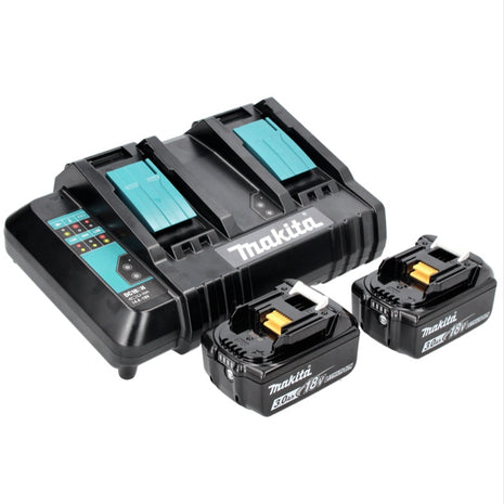 Makita Power Source Kit 18 V mit 2x BL 1830 B 3,0 Ah Akku ( 197599-5 ) + DC 18 SH Doppel Ladegerät ( 199687-4 )