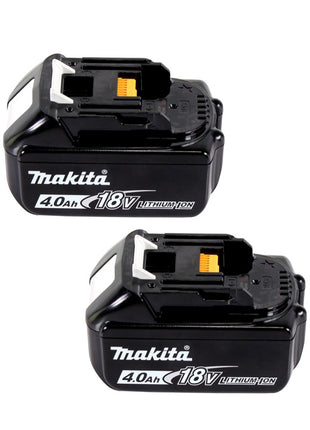 Kit d'alimentation Makita 18 V avec 2 batteries BL 1840 B 4,0 Ah (197265-4) + double chargeur DC 18 SH (199687-4)