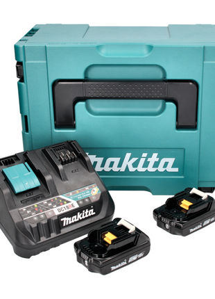 Makita Power Source Kit 18 V avec 2x BL 1820 B batterie 2,0 Ah ( 2x 197254-9 ) + DC 18 RE Multi fast charger ( 198720-9 ) + Makpac