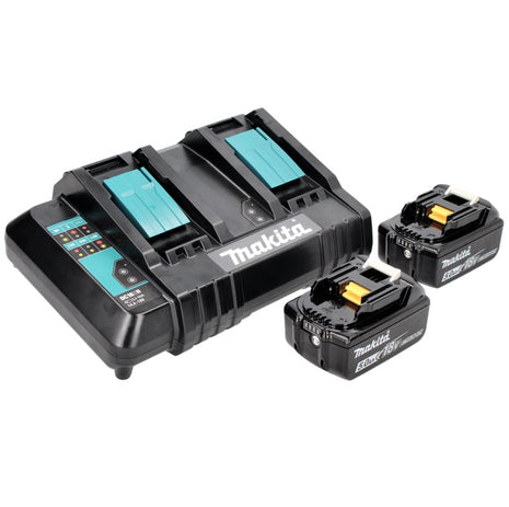 Makita Power Source Kit 18 V mit 2x BL 1850 B 5,0 Ah Akku ( 197280-8 ) + DC 18 SH Doppel Ladegerät ( 199687-4 )