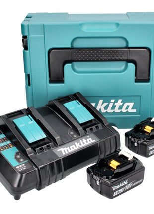 Makita Power Source Kit 18 V mit 2x BL 1850 B 5,0 Ah Akku ( 197280-8 ) + DC 18 SH Doppel Ladegerät ( 199687-4 ) + Makpac