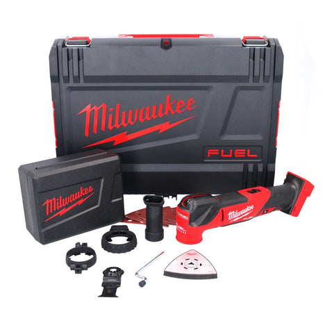 Milwaukee M18 FMT-0X FUEL Akku Multitool 18 V Brushless ( 4933478491 ) + 7 tlg. Zubehör Set + HD Box - ohne Akku, ohne Ladegerät