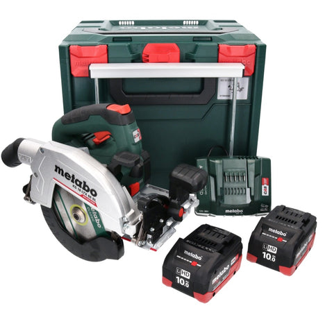 Metabo KS 18 LTX 66 BL Akku Handkreissäge 18 V 165 mm + 2x Akku 10,0 Ah + Ladegerät + metaBOX