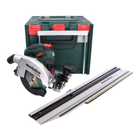 Metabo KS 18 LTX 66 BL Set Scie circulaire sans fil 18 V 165 mm (691194000) + Rail de coupe + Coffret metaBOX - sans batterie, sans chargeur