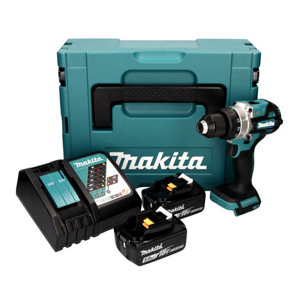 Makita DDF 486 RTJ Akku Bohrschrauber 18 V 130 Nm Brushless 2x Akku 5 0 Ah Ladegeraet Makpac  1 - toolbrothers