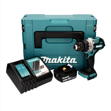 Makita DDF 486 RG1J cordless drill driver 18 V 130 Nm brushless + 1x rechargeable battery 6.0 Ah + charger + Makpac