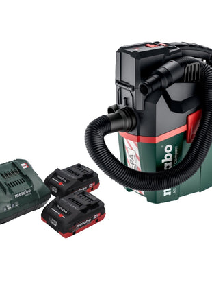 Metabo AS 18 HEPA PC Compact Akku Sauger 18 V 6 l Nass und Trocken Sauger mit Blasfunktion + 2x Akku 4,0 Ah + Ladegerät