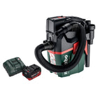 Metabo AS 18 HEPA PC Aspirador de batería compacto 18 V 6 l Aspirador en seco y húmedo con función de soplado + 1x batería 5,5 Ah + cargador