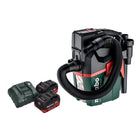 Metabo AS 18 HEPA PC Aspirador de batería compacto 18 V 6 l Aspirador en seco y húmedo con función de soplado + 2x baterías 5,5 Ah + cargador