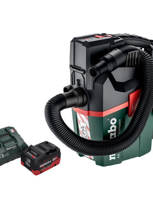 Metabo AS 18 HEPA PC Compact Akku Sauger 18 V 6 l Nass und Trocken Sauger mit Blasfunktion + 1x Akku 10,0 Ah + Ladegerät