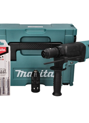 Makita HR 2630 TJ Kombihammer 800 W 2,4 J SDS Plus + Schnellspannfutter + 5 tlg. Bohrer Set + Makpac - Toolbrothers