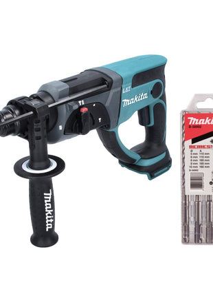 Makita DHR 202 Z marteau combiné sans fil 18 V 2,0 J SDS Plus + jeu de 5 perceuses - sans batterie, sans chargeur