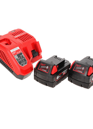 Milwaukee M18 FMT-602X FUEL Akku Multitool 18 V Brushless + 2x Akku 6,0 Ah + Ladegerät + 7 tlg. Zubehör Set + HD Box