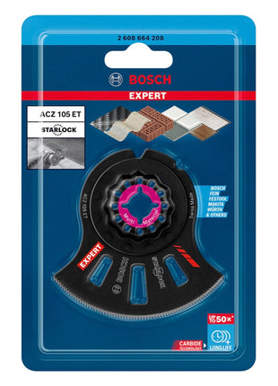 Bosch EXPERT Multi Material ACZ 105 ET hoja de sierra segmentada Starlock 105 mm 5 piezas (2608664207) Carburo