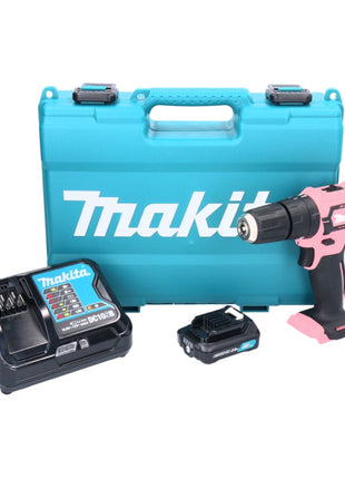 Makita HP 333 DSAP perceuse à percussion sans fil 12 V 30 Nm rose + 1x batterie 2,0 Ah + chargeur + mallette