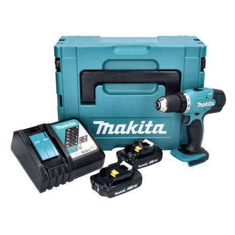 Trapano a batteria Makita DDF 453 RAJ 18 V 42 Nm + 2x batteria ricaricabile 2,0 Ah + caricabatterie + Makpac