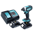 Makita DTD 152 SY Akku Schlagschrauber 18 V 165 Nm + 2x Akku 1,3 Ah + Ladegerät
