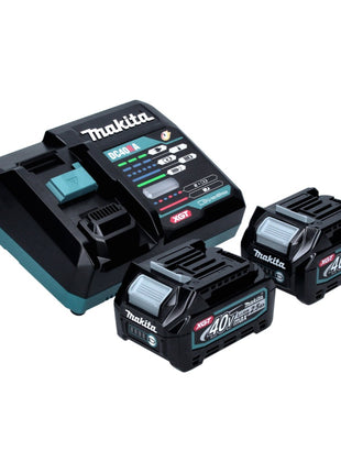 Makita HP 002 GD201 taladro percutor inalámbrico 40 V 64 Nm sin escobillas + 2x baterías 2,5 Ah + cargador + Makpac