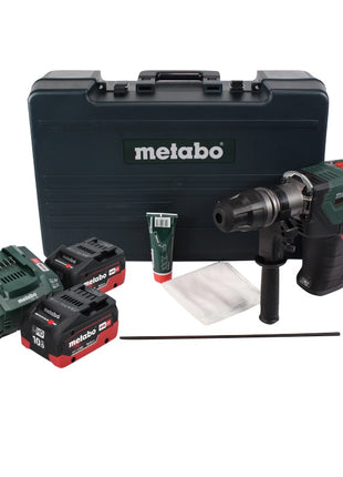 Metabo KHA 18 LTX BL 40 martillo combinado a batería 18 V 8,6 J SDS max sin escobillas + 2x baterías 10,0 Ah + cargador + maletín